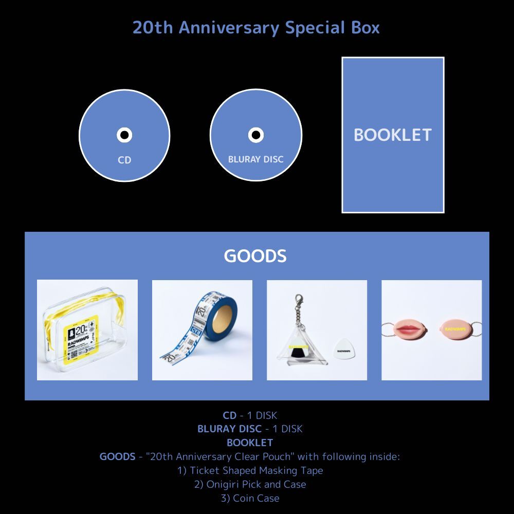 RADWIMPS New Studio Album Title TBA (20th Anniversary Special Box) (Limited Edition)